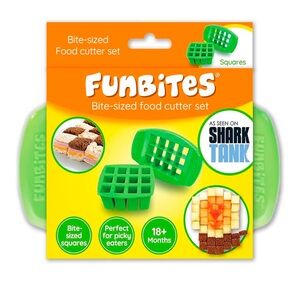 FunBites Green Food Cutter Set NWT New in box never opened shark tank